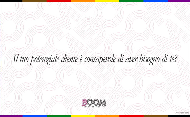 Il tuo potenziale cliente è consapevole di aver bisogno di te?  