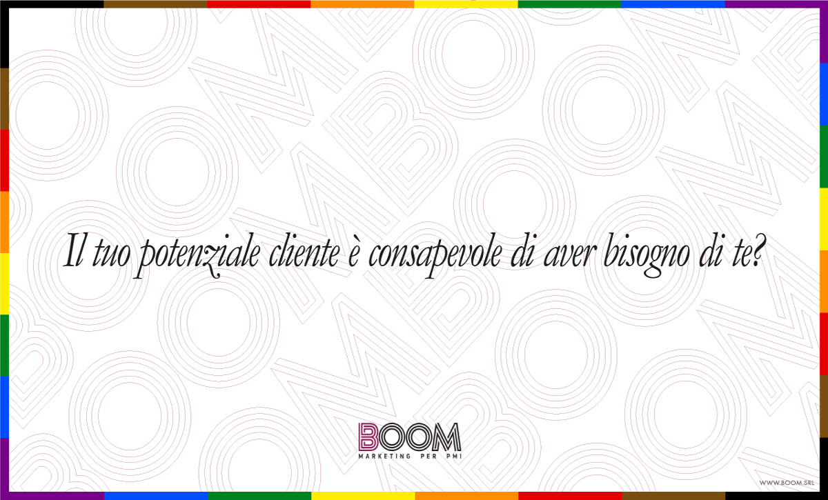 Il tuo potenziale cliente è consapevole di aver bisogno di te?  
