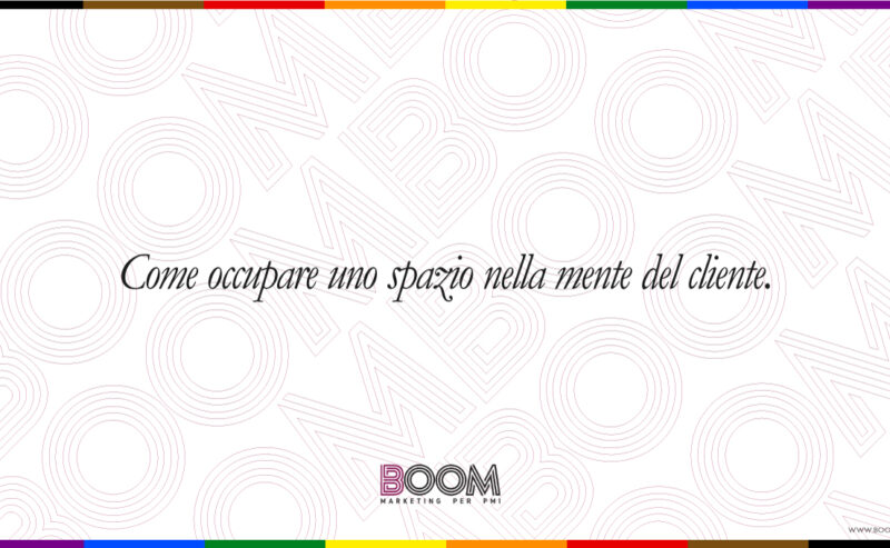 Come occupare uno spazio nella mente del cliente